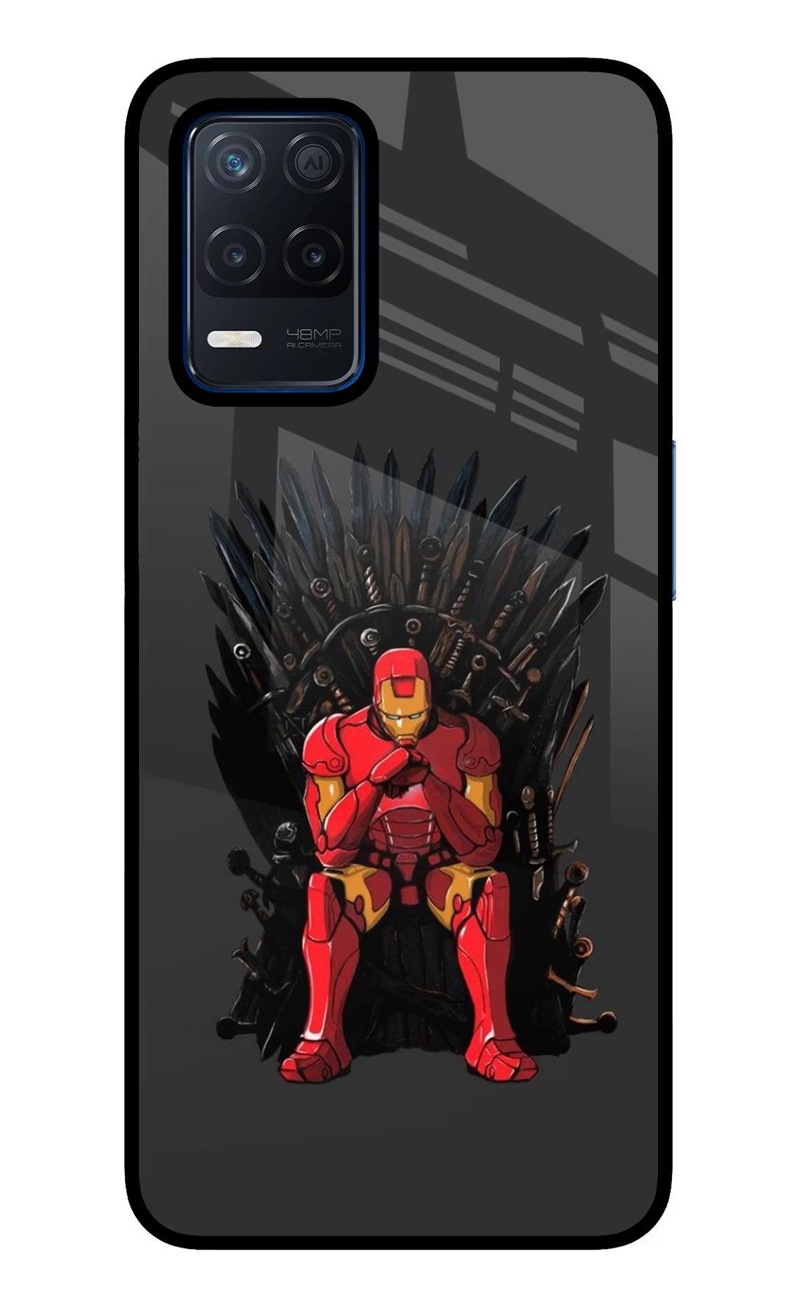 Ironman Throne Realme Narzo 30 5G Glass Case Back Cover by Casekaro