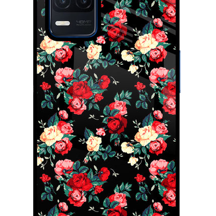Rose Pattern Realme Narzo 30 5G Glass Case