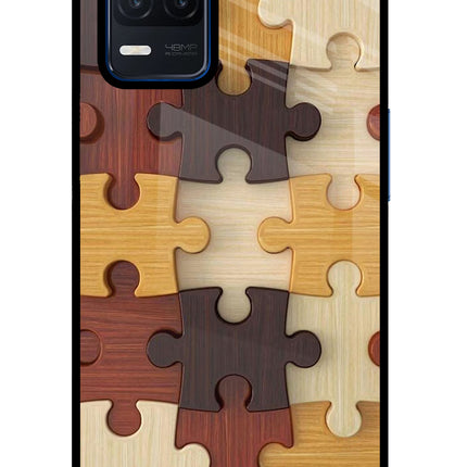 Wooden Puzzle Realme Narzo 30 5G Glass Case