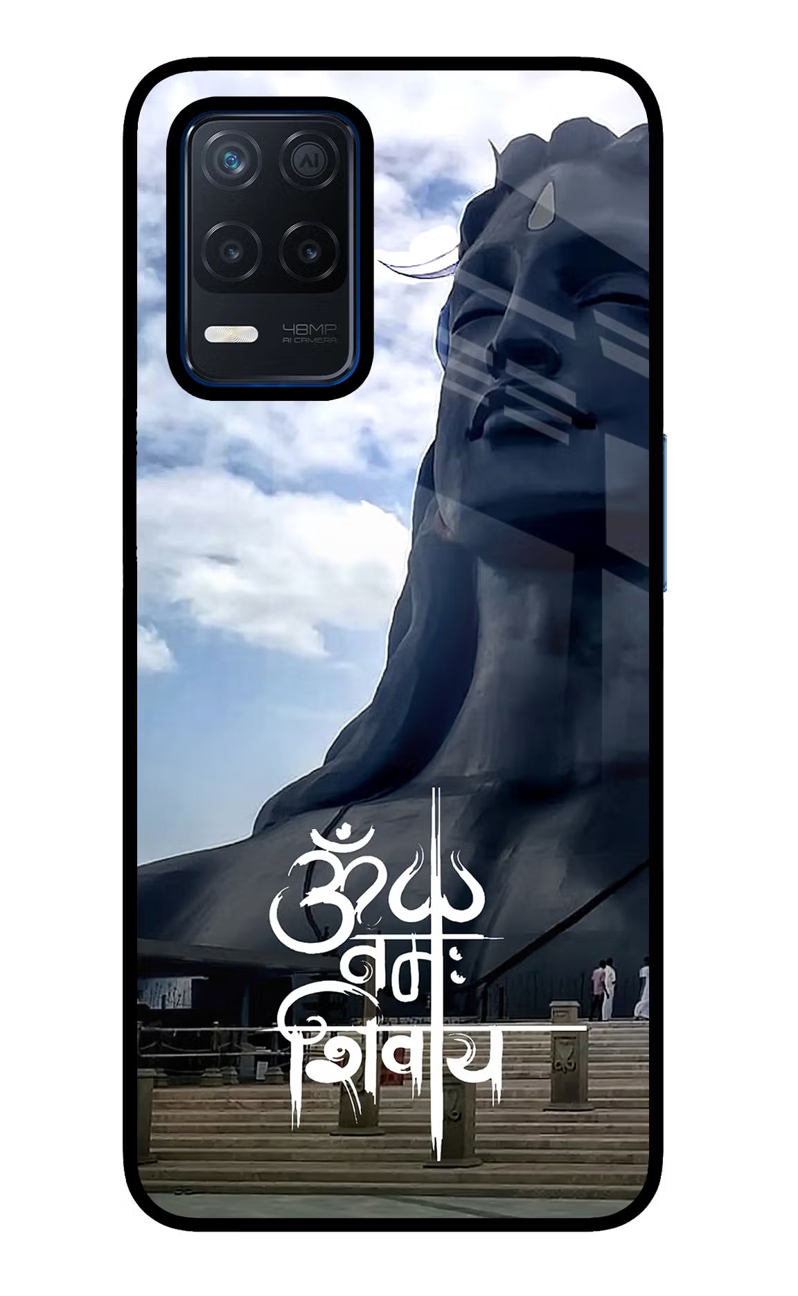 Om Namah Shivay Realme Narzo 30 5G Glass Case Back Cover by Casekaro