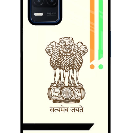 Satyamev Jayate Brown Logo Realme Narzo 30 5G Glass Case