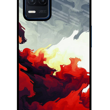 Fire Cloud Realme Narzo 30 5G Glass Case