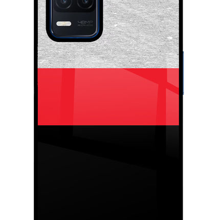 Tri Color Pattern Realme Narzo 30 5G Glass Case