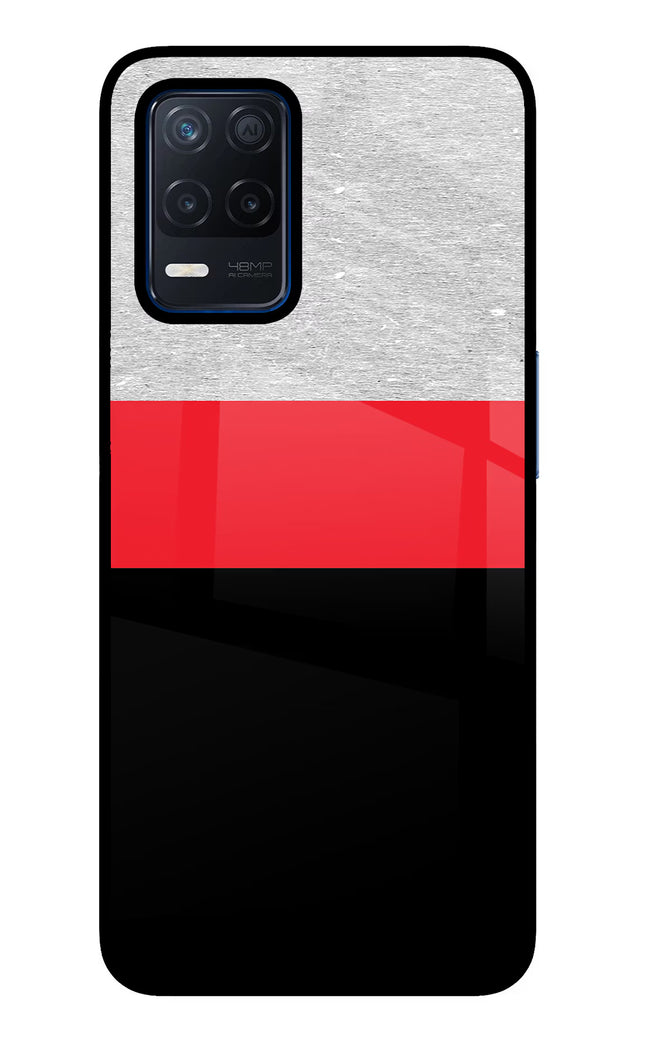Tri Color Pattern Realme Narzo 30 5G Glass Case