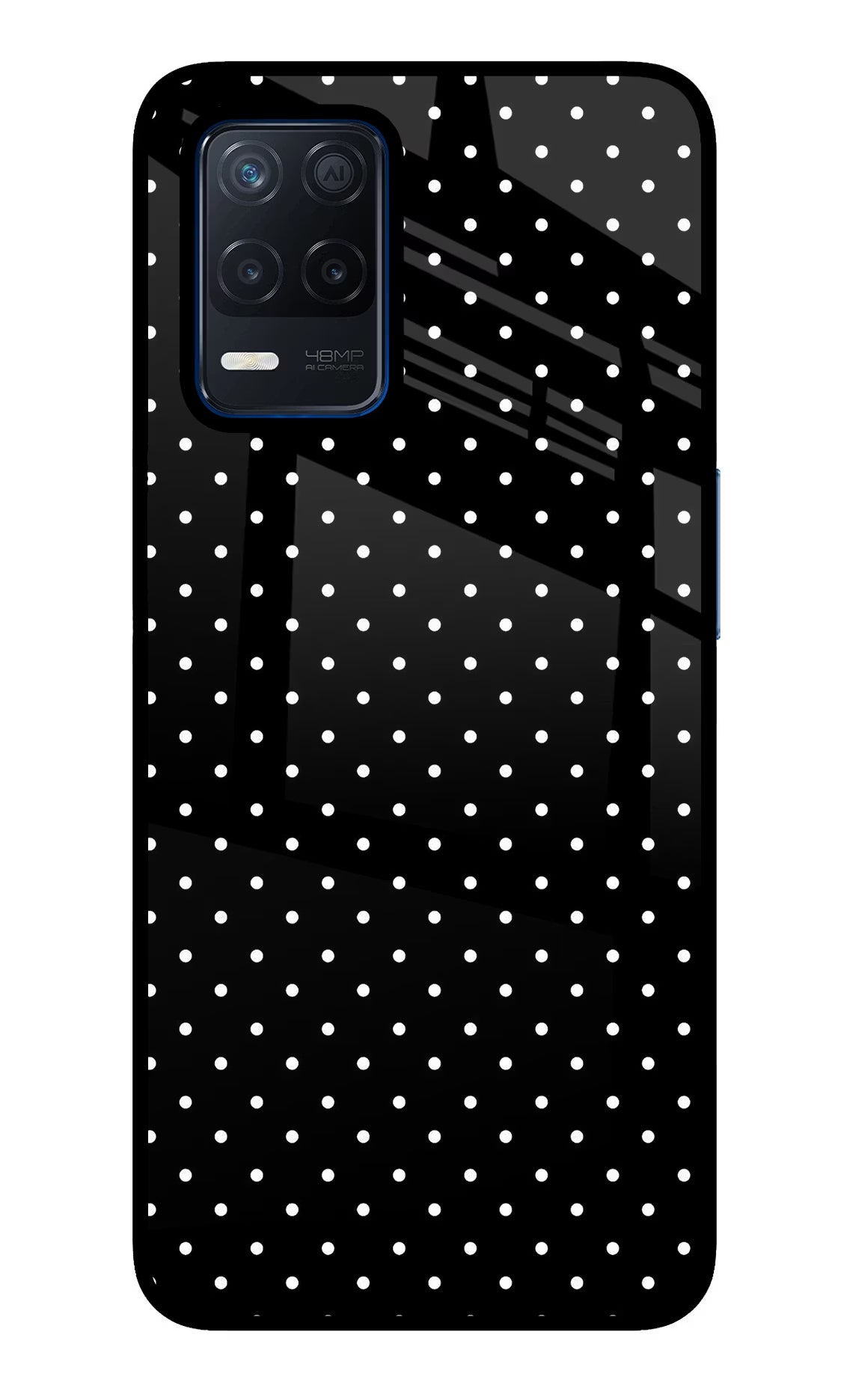 White Dots Realme Narzo 30 5G Glass Case Back Cover by Casekaro