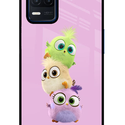 Cute Little Birds Realme Narzo 30 5G Glass Case