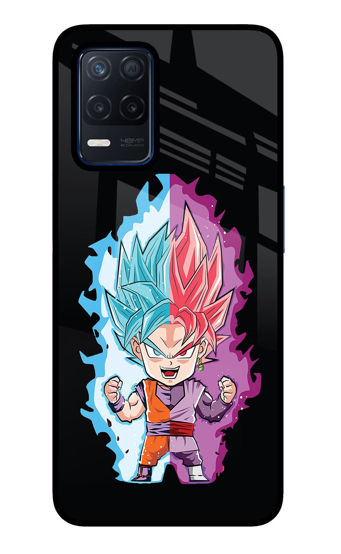 Chota Goku Realme Narzo 30 5G Glass Case Back Cover by Casekaro