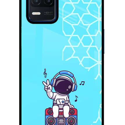 Cute Astronaut Chilling Realme Narzo 30 5G Glass Case