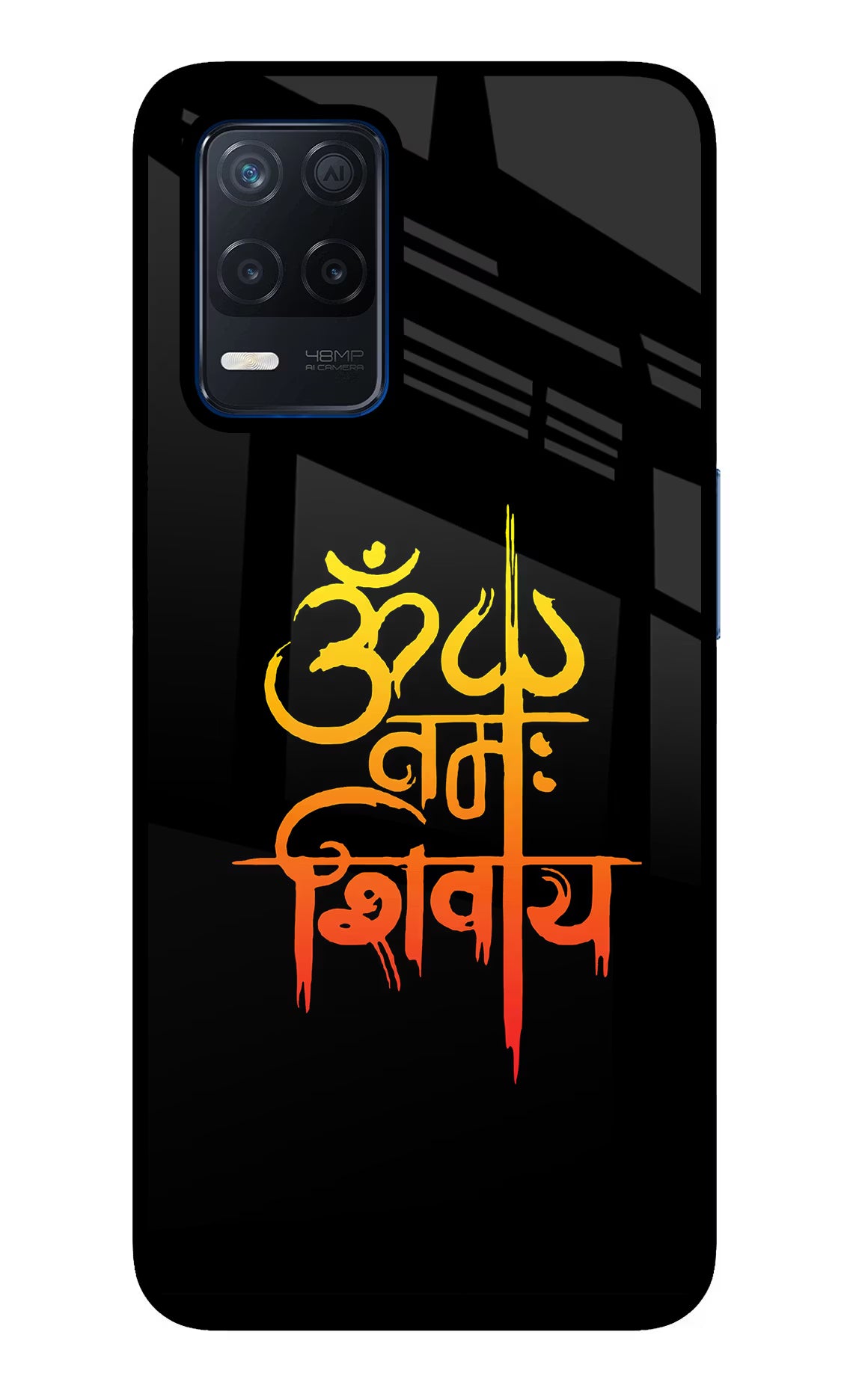Om Namah Shivay Realme Narzo 30 5G Glass Case Back Cover by Casekaro