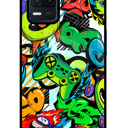 Game Doodle Realme Narzo 30 5G Glass Case
