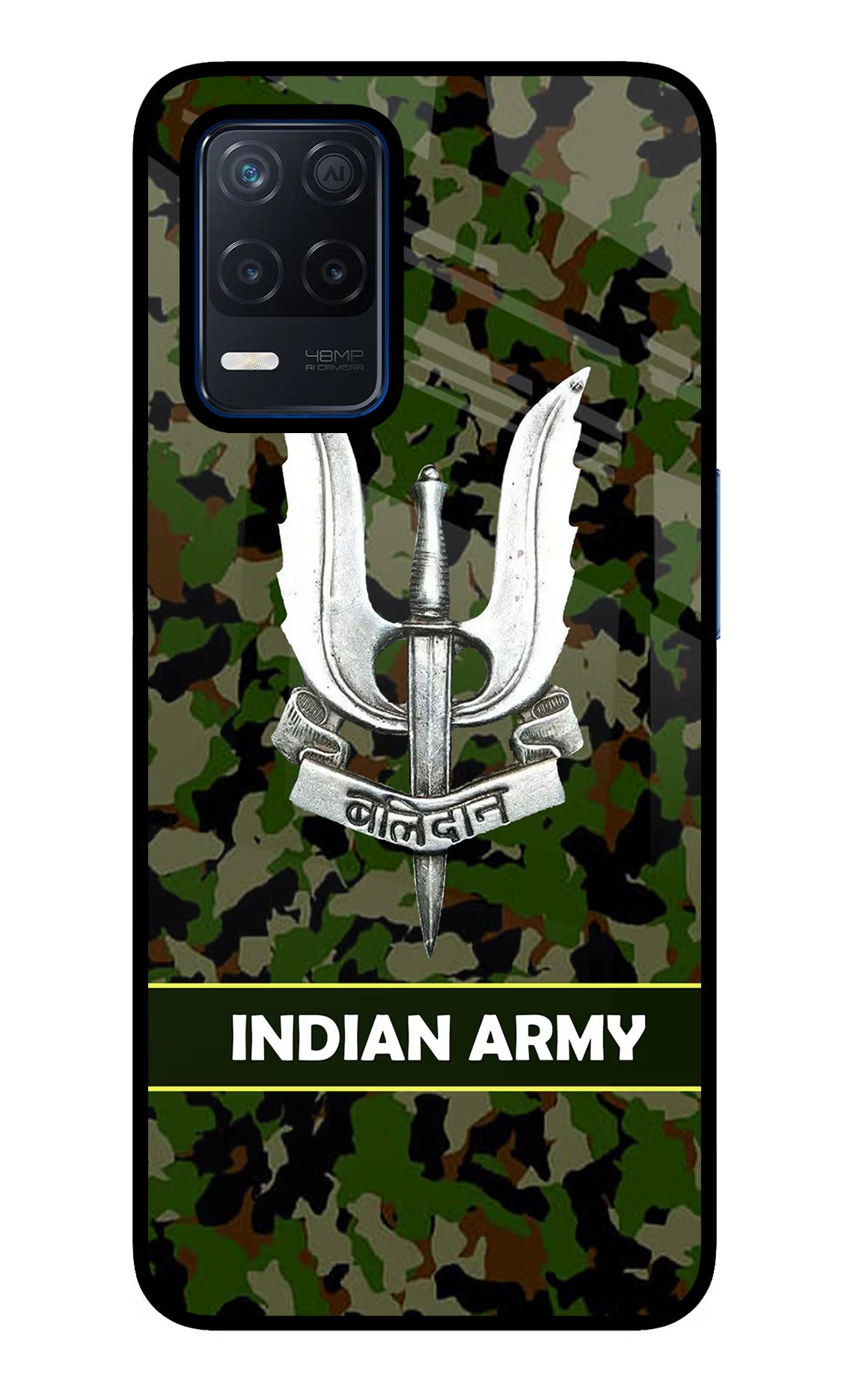 Balidan Indian Logo Realme Narzo 30 5G Glass Case Back Cover by Casekaro
