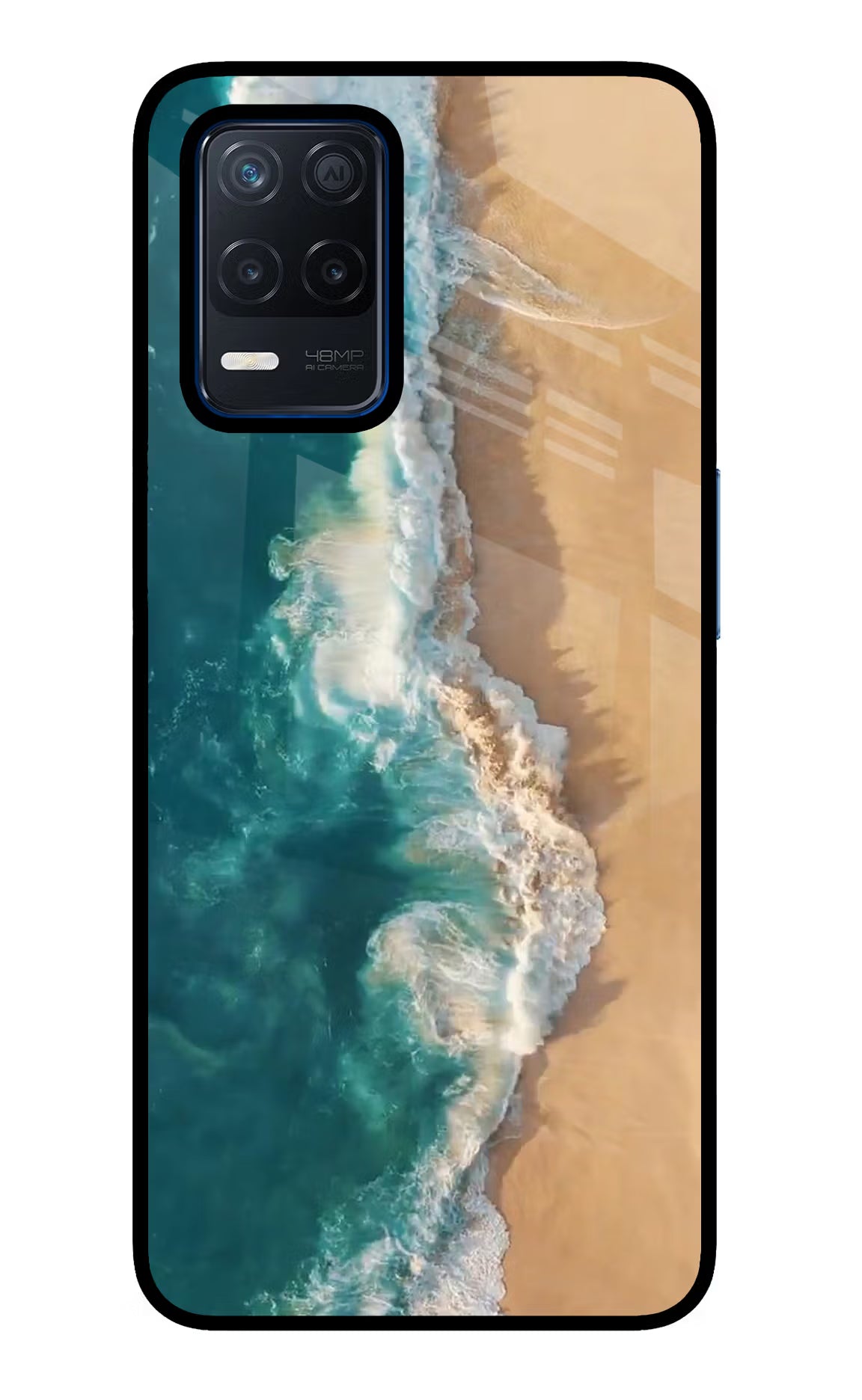 Ocean Beach Realme Narzo 30 5G Glass Case Back Cover by Casekaro