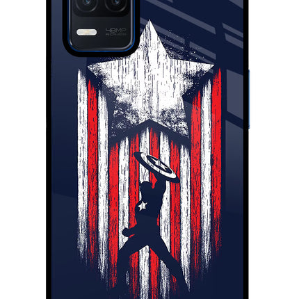 Captain America Marvel Art Realme Narzo 30 5G Glass Case