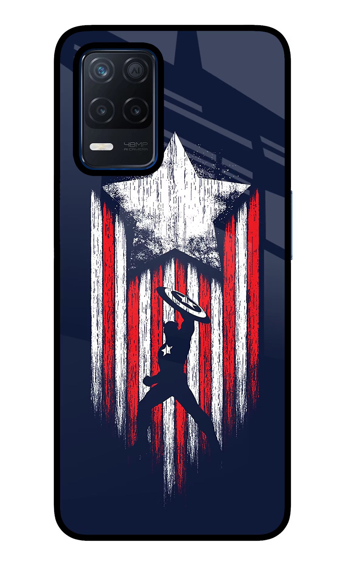 Captain America Marvel Art Realme Narzo 30 5G Glass Case