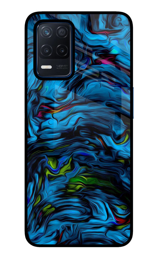 Dark Blue Abstract Realme Narzo 30 5G Glass Case