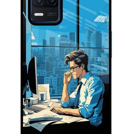 Focused Hustler (AI Generated) Realme Narzo 30 5G Glass Case