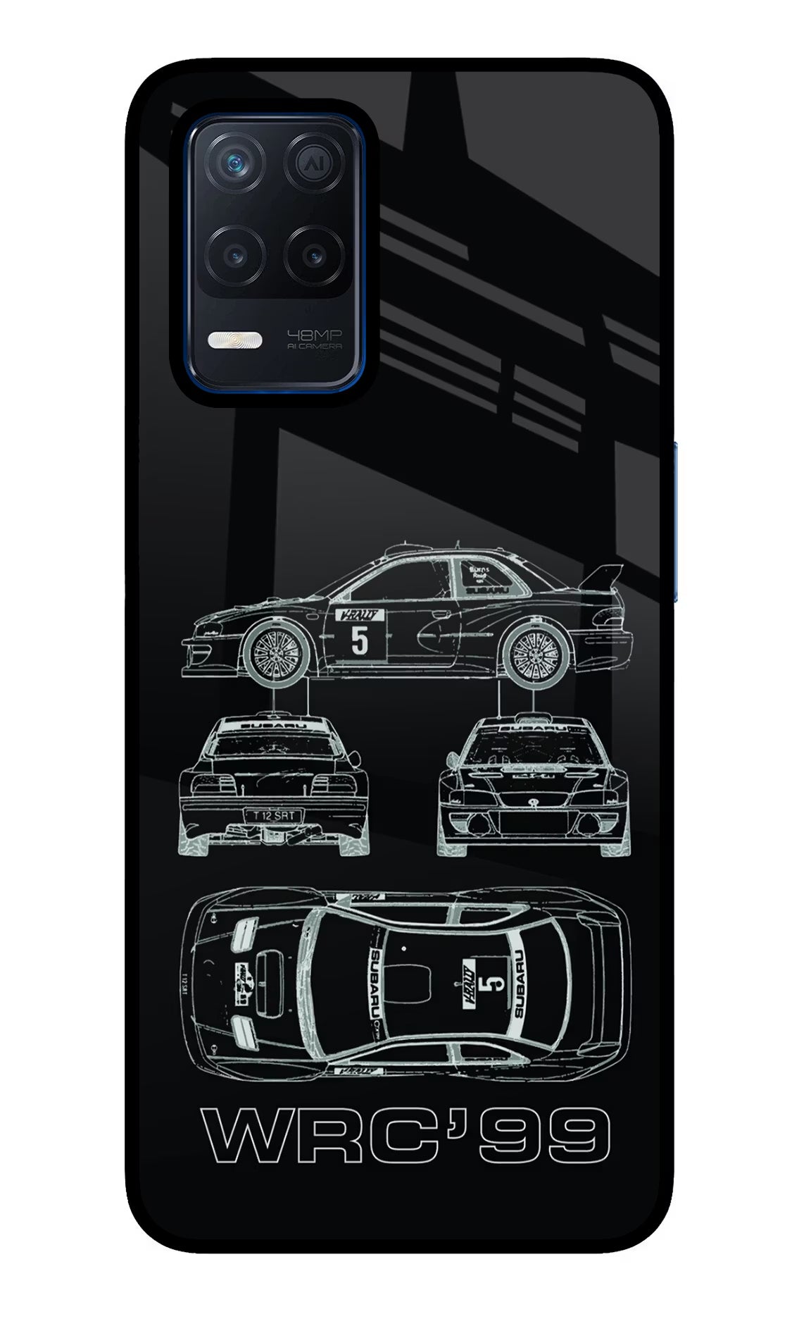 WRC'99 Realme Narzo 30 5G Glass Case Back Cover by Casekaro