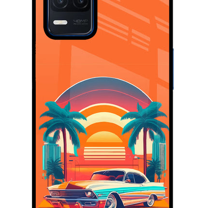 Palm Drive 80s Realme Narzo 30 5G Glass Case
