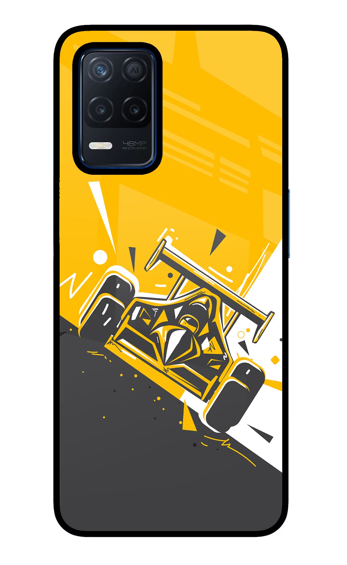 Track King Realme Narzo 30 5G Glass Case Back Cover by Casekaro