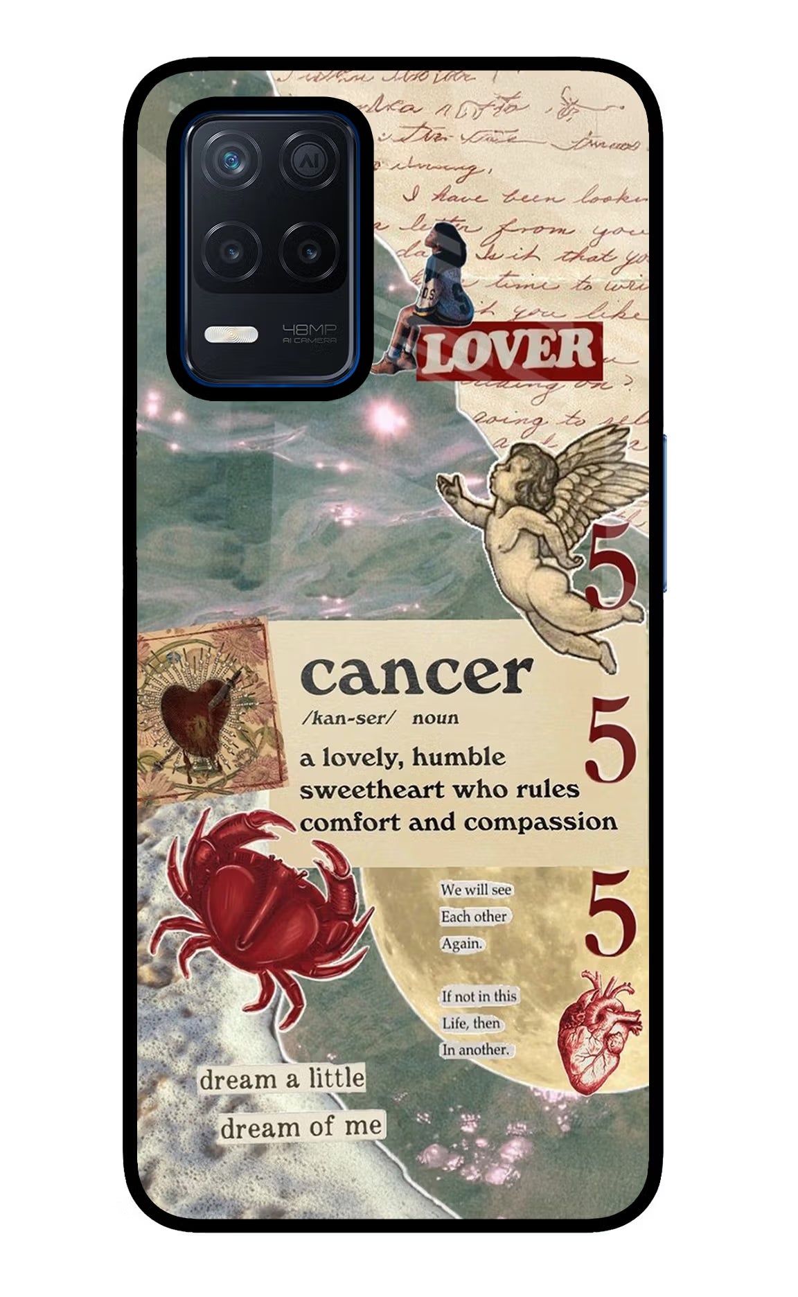 Cancer Zodiac Realme Narzo 30 5G Glass Case Back Cover by Casekaro