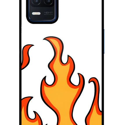 Fired Up – White Realme Narzo 30 5G Glass Case