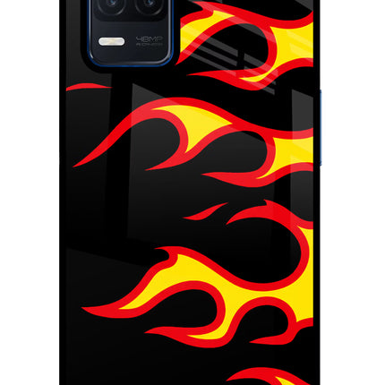Side Sweep Flames Realme Narzo 30 5G Glass Case