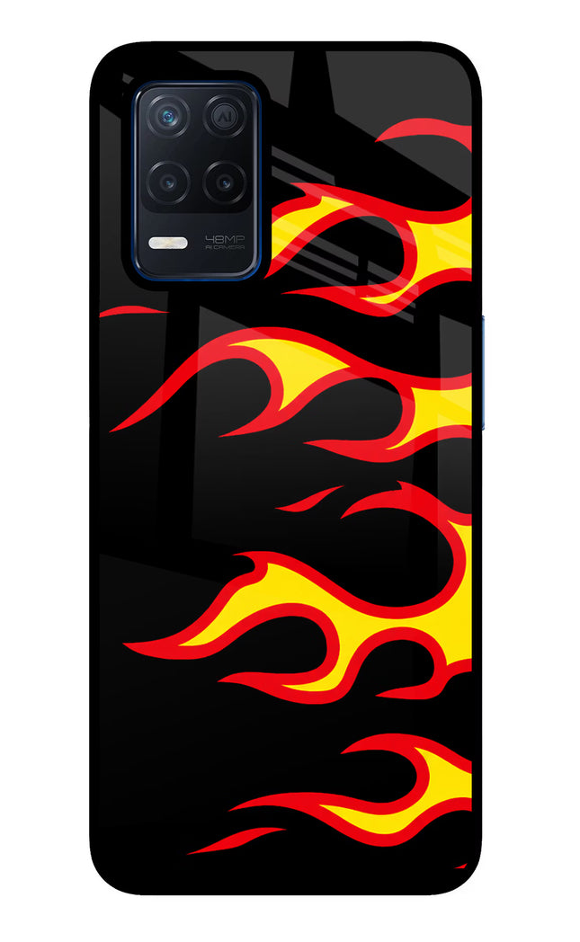 Side Sweep Flames Realme Narzo 30 5G Glass Case