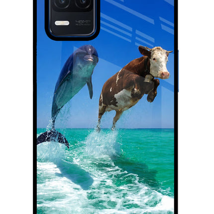Dolphin vs Cow Realme Narzo 30 5G Glass Case