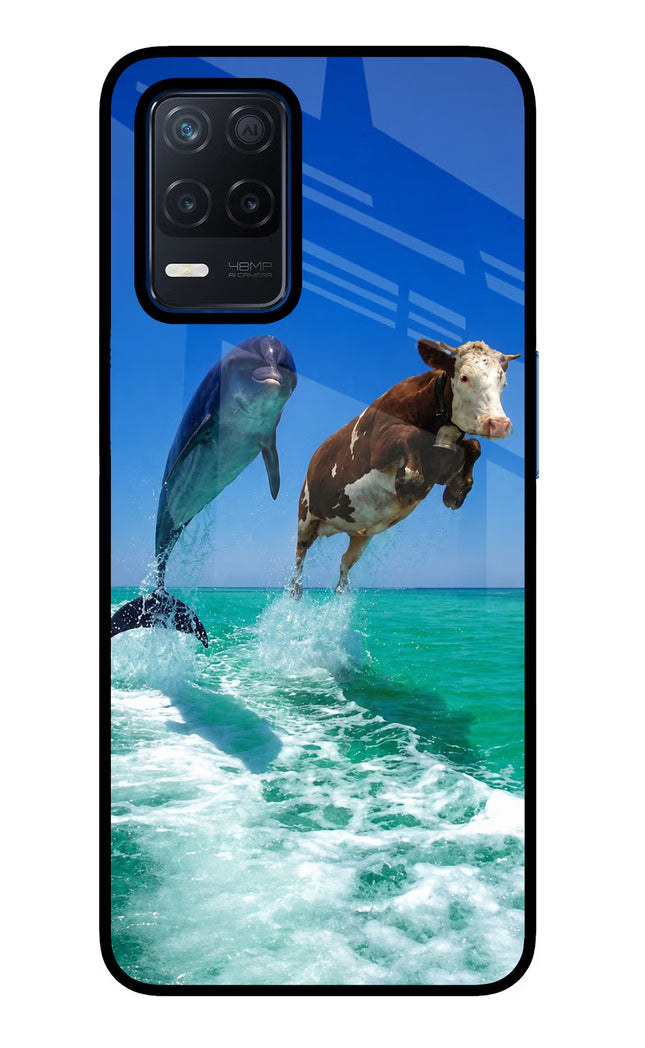 Dolphin vs Cow Realme Narzo 30 5G Glass Case