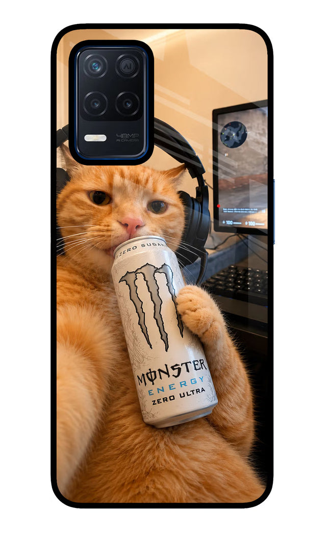 Gamer Cat Energy Realme Narzo 30 5G Glass Case