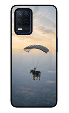 Skydiving Cow Realme Narzo 30 5G Glass Case