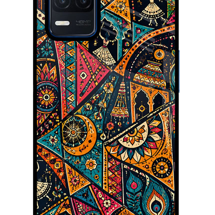 Folk Print Realme Narzo 30 5G Glass Case