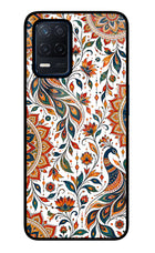 White Mayura Realme Narzo 30 5G Glass Case