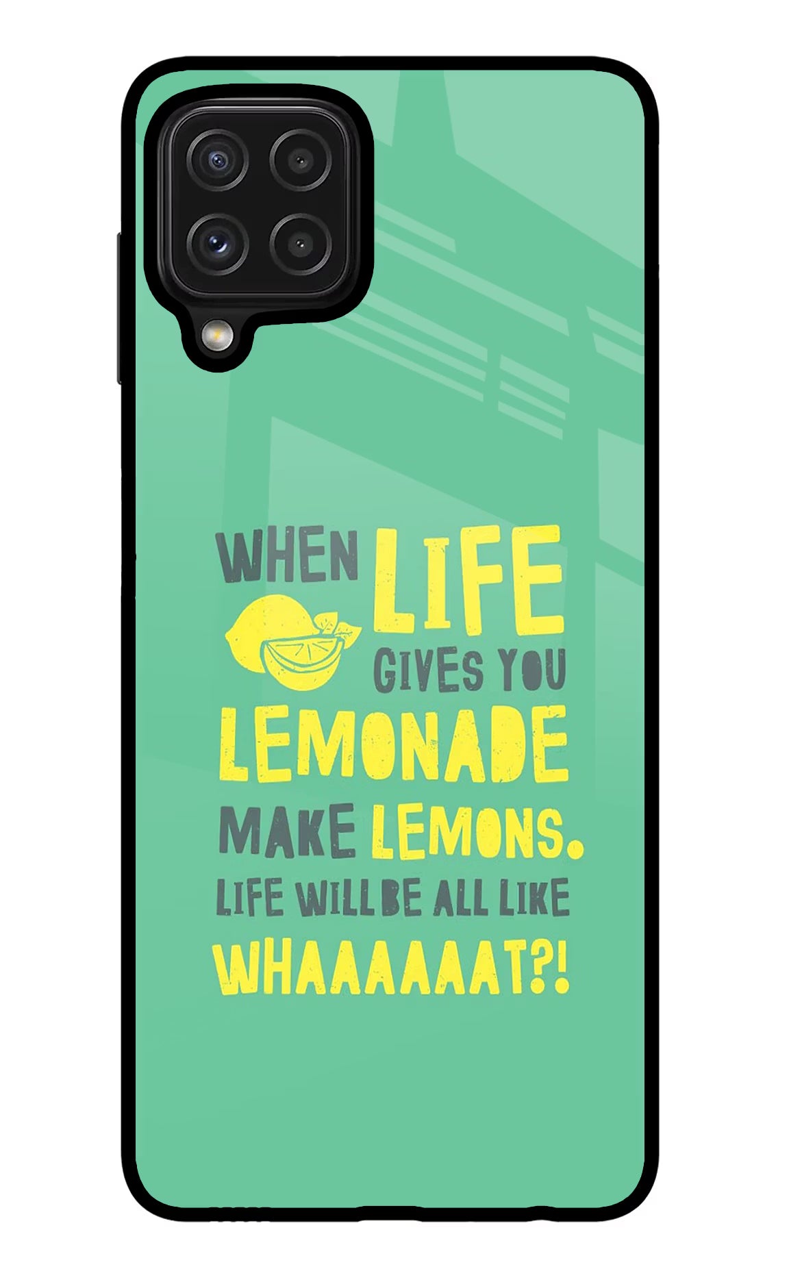 Quote Samsung M32 Glass Case Back Cover by Casekaro