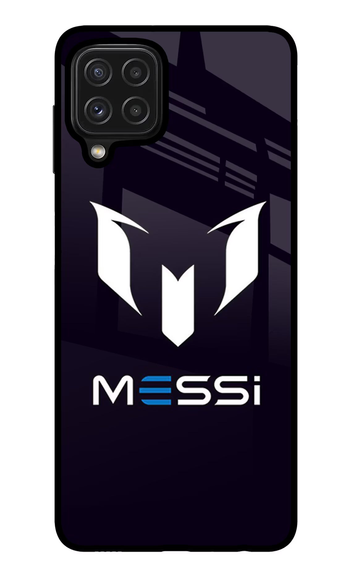 Messi Logo Samsung M32 Glass Case Back Cover by Casekaro