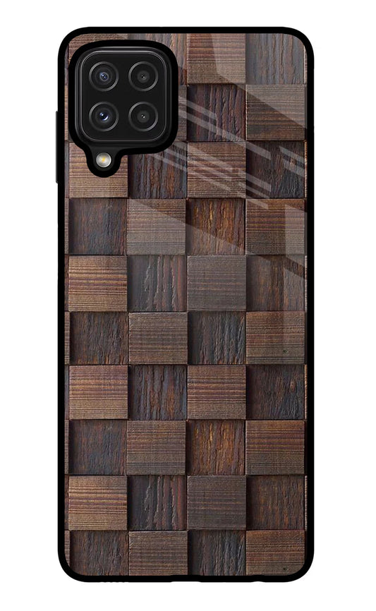 Wooden Cube Design Samsung M32 Glass Case