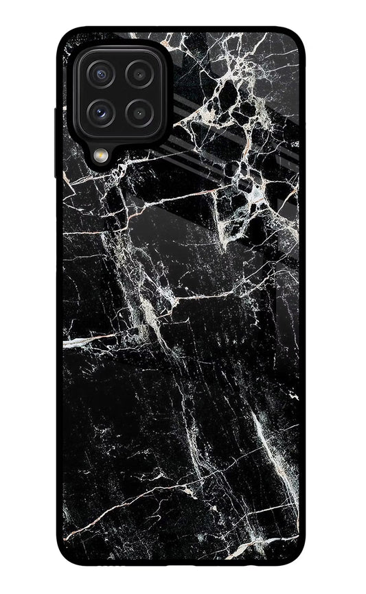 Black Marble Texture Samsung M32 Glass Case