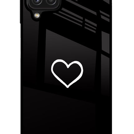Heart Samsung M32 Glass Case Back Cover by Casekaro