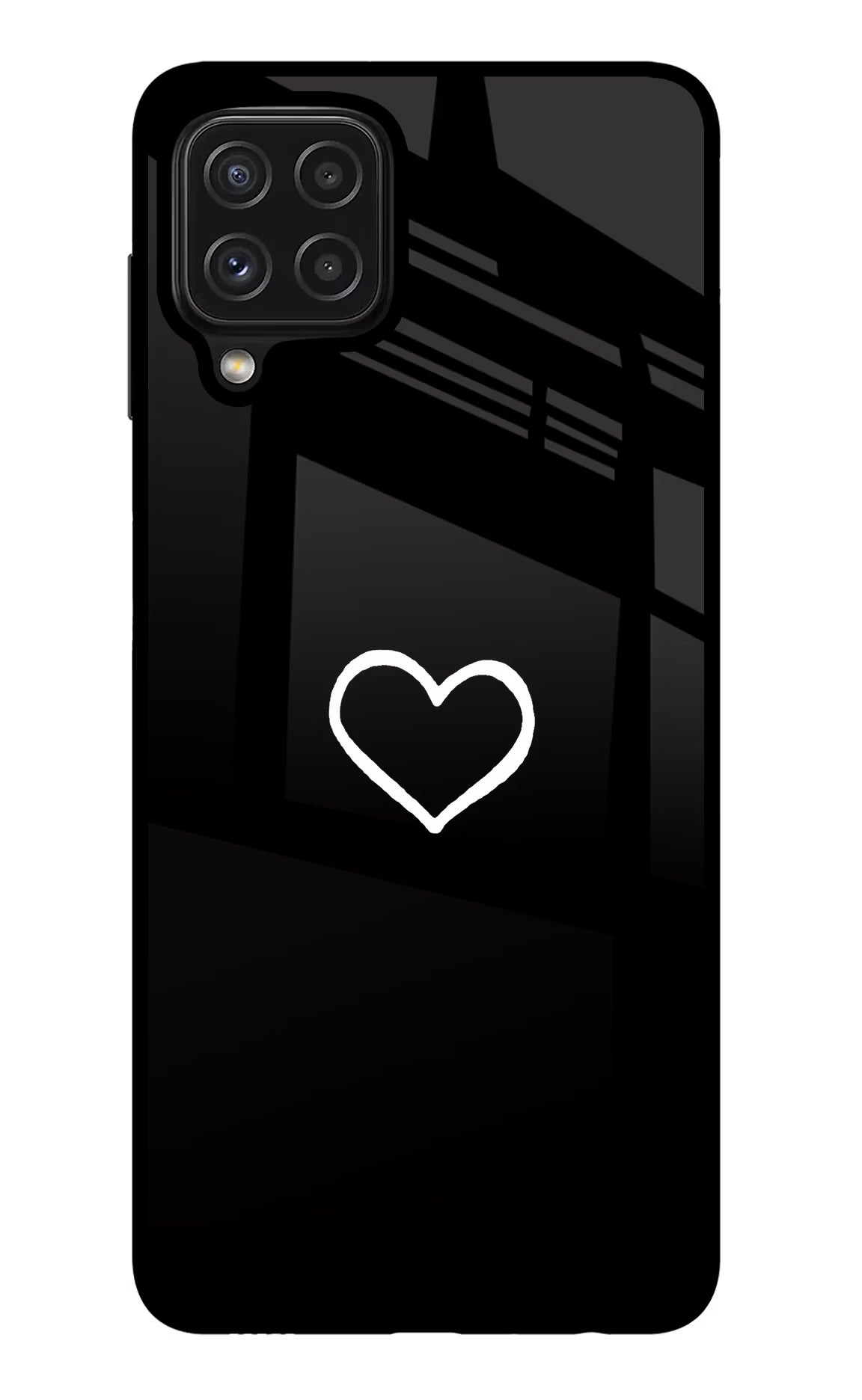 Heart Samsung M32 Glass Case