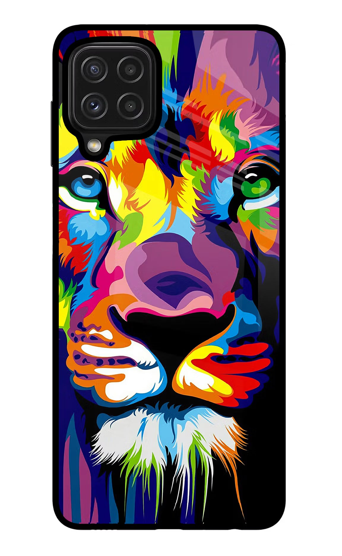 Lion Samsung M32 Glass Case Back Cover by Casekaro