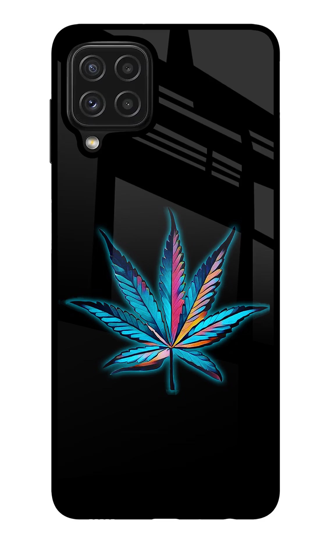 Weed Samsung M32 Glass Case Back Cover by Casekaro