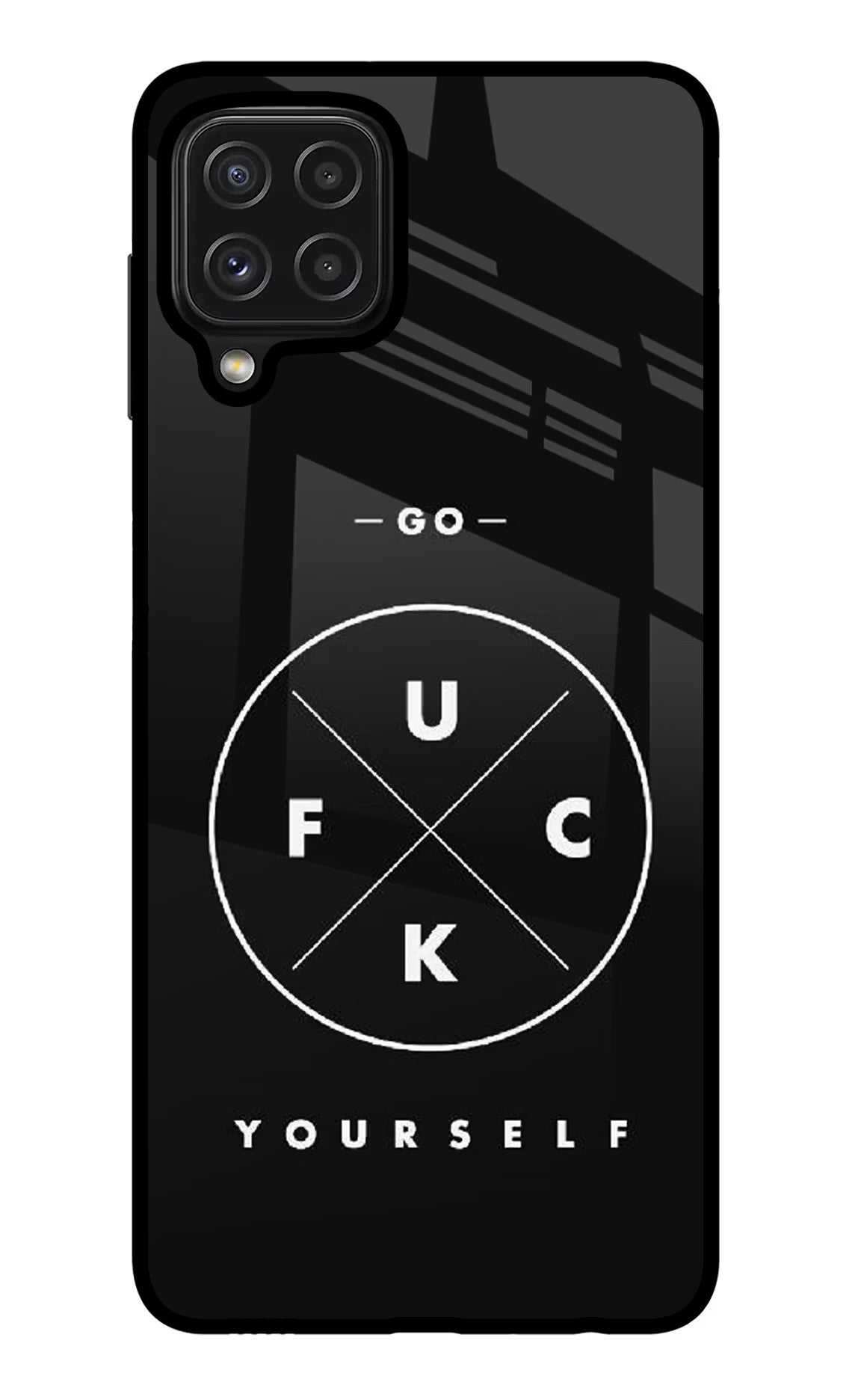 Go Fuck Yourself Samsung M32 Glass Case Back Cover by Casekaro