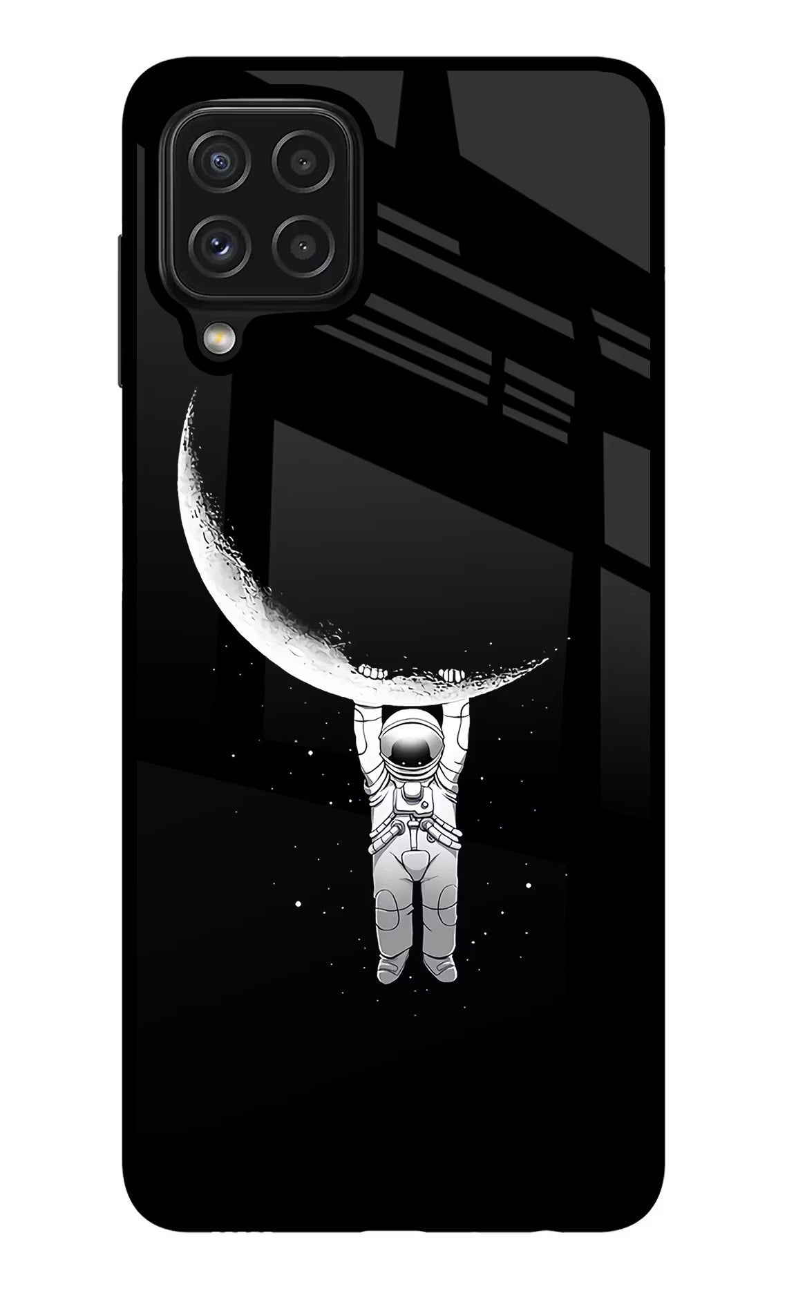Moon Space Samsung M32 Glass Case Back Cover by Casekaro