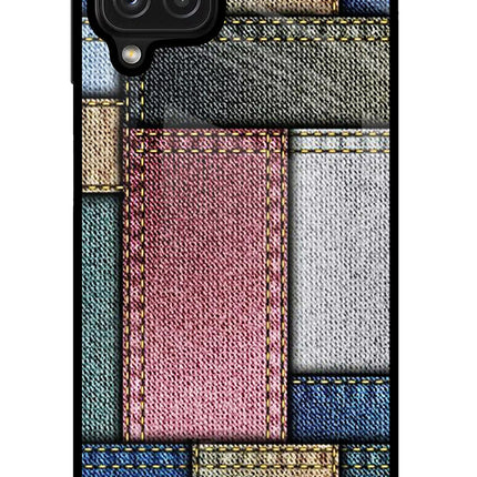 Multicolor Jeans Samsung M32 Glass Case