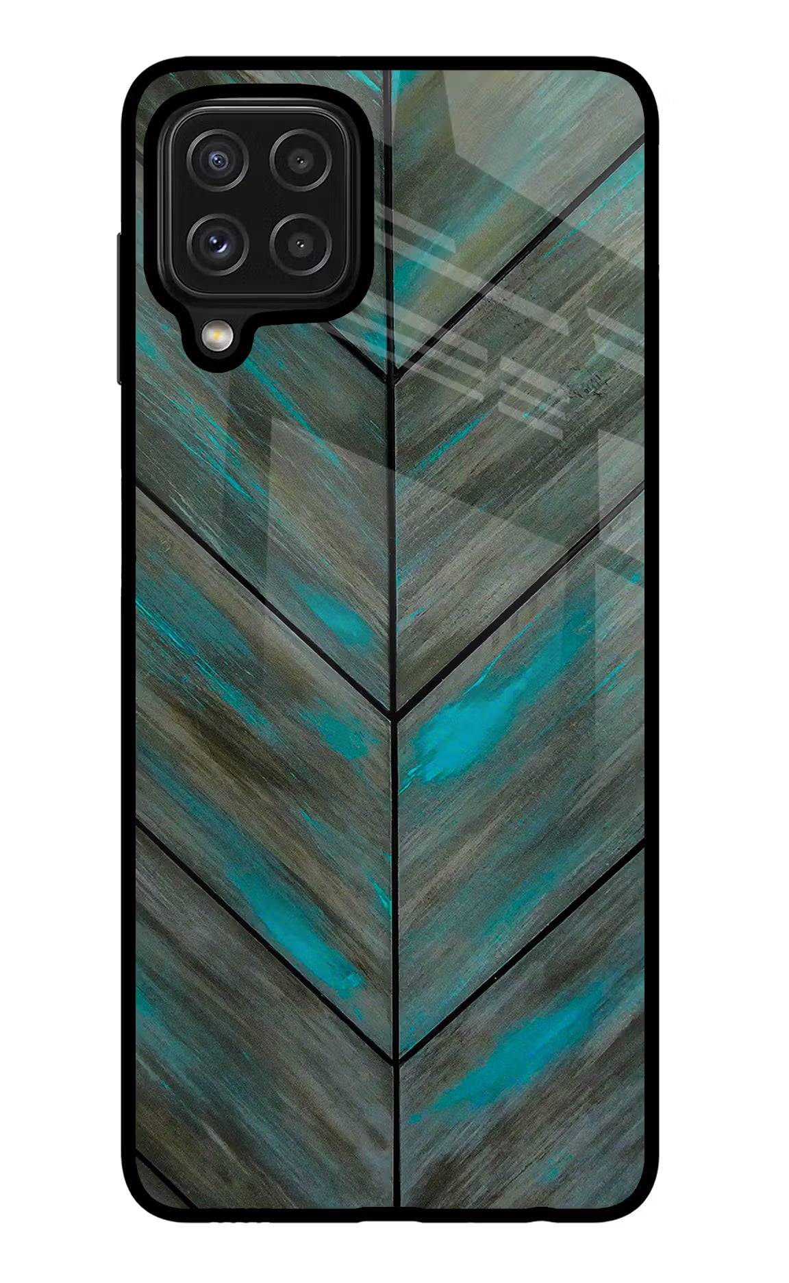 Pattern Samsung M32 Glass Case Back Cover by Casekaro