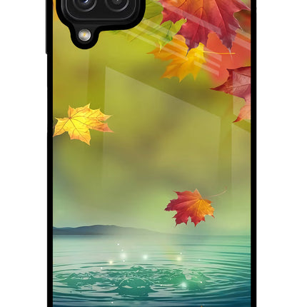 Flowers Samsung M32 Glass Case Back Cover by Casekaro