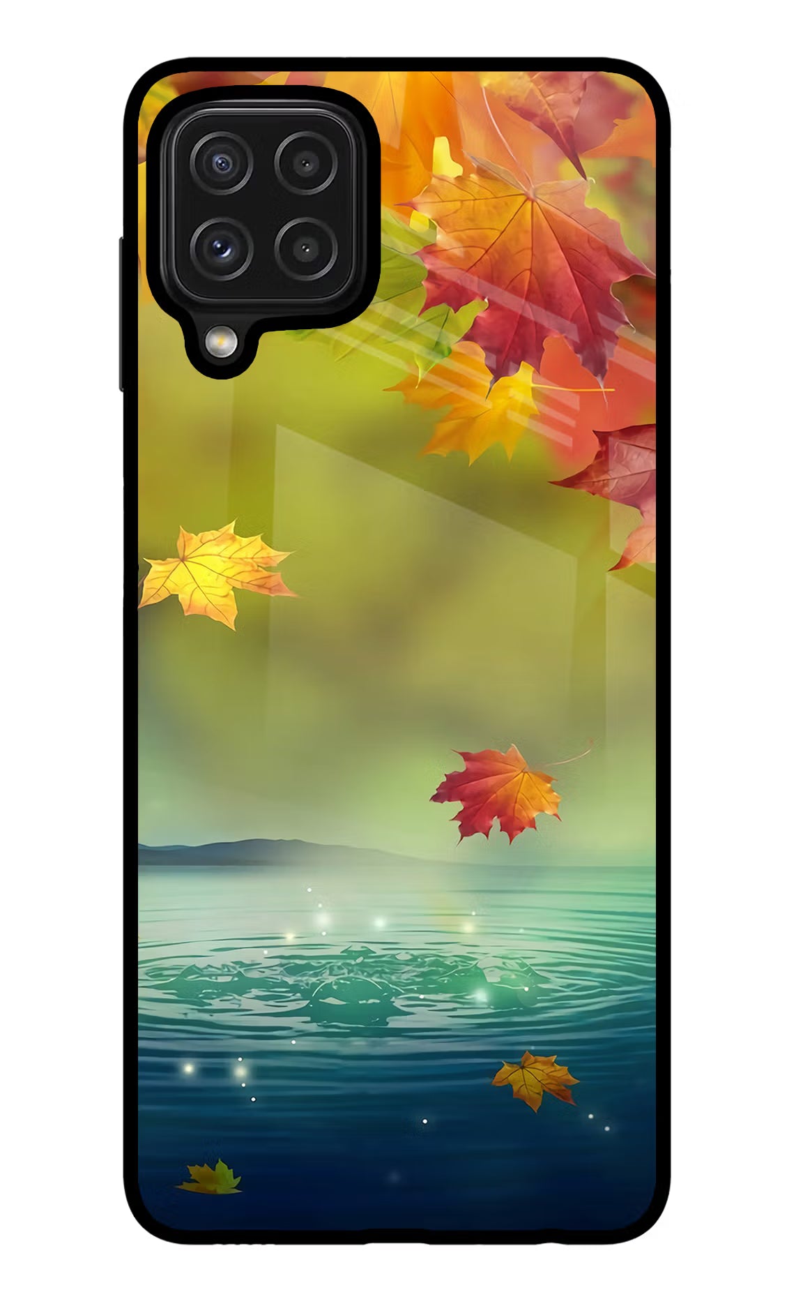 Flowers Samsung M32 Glass Case Back Cover by Casekaro