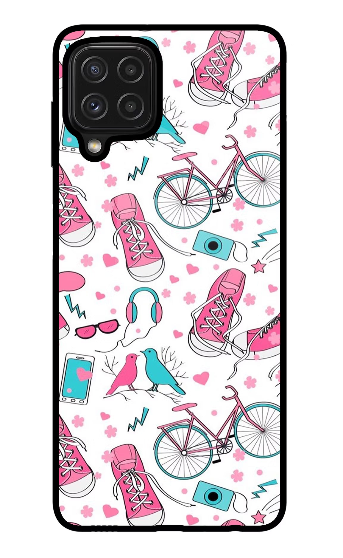 Artwork Samsung M32 Glass Case Back Cover by Casekaro