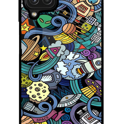 Space Abstract Samsung M32 Glass Case
