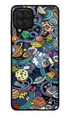 Space Abstract Samsung M32 Glass Case
